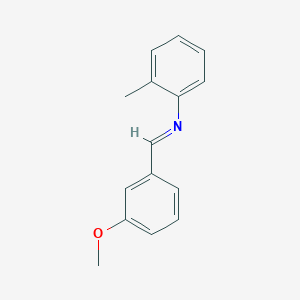 molecular formula C15H15NO B11962145 N-(3-Methoxybenzylidene)-O-toluidine CAS No. 33630-05-6
