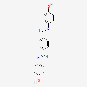 molecular formula C20H16N2O2 B11962167 4-[[4-[(4-Hydroxyanilino)methylidene]cyclohexa-2,5-dien-1-ylidene]methylimino]cyclohexa-2,5-dien-1-one CAS No. 3731-86-0