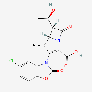 6-(1-Hydroxyethyl)-2-(5-chloro-2-oxobenzoxazolin-3-yl)-1-methyl-1-carbapen-2-em-3-carboxylic acid