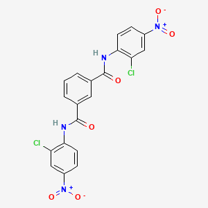 molecular formula C20H12Cl2N4O6 B11962199 N,N'-Bis-(2-chloro-4-nitro-phenyl)-isophthalamide 