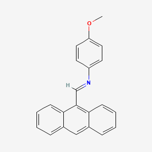 molecular formula C22H17NO B11962210 N-(9-anthracenylmethylene)-P-anisidine CAS No. 14607-16-0