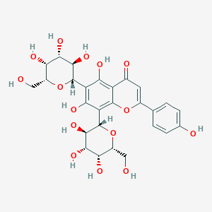 5,7-dihydroxy-2-(4-hydroxyphenyl)-6,8-bis[(2S,3R,4R,5R,6R)-3,4,5-trihydroxy-6-(hydroxymethyl)oxan-2-yl]chromen-4-one