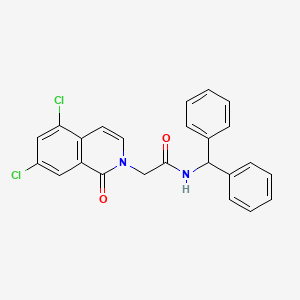 molecular formula C24H18Cl2N2O2 B11962311 N-benzhydryl-2-(5,7-dichloro-1-oxo-2(1H)-isoquinolinyl)acetamide CAS No. 853319-84-3