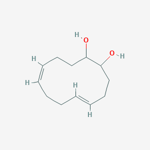 molecular formula C12H20O2 B11962340 5,9-Cyclododecadiene-1,2-diol, (1R*,2S*,5Z,9E)- CAS No. 15786-26-2