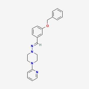 molecular formula C23H24N4O B11962412 N-(3-(Benzyloxy)benzylidene)-4-(2-pyridinyl)-1-piperazinamine 
