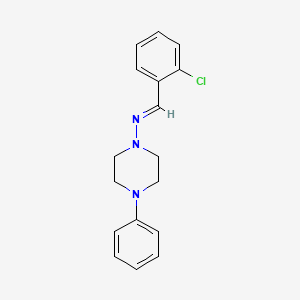 molecular formula C17H18ClN3 B11962442 N-(2-Chlorobenzylidene)-4-phenyl-1-piperazinamine 