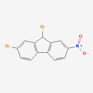 molecular formula C13H7Br2NO2 B11962463 2,9-Dibromo-7-nitro-9h-fluorene CAS No. 6344-65-6