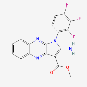 molecular formula C18H11F3N4O2 B11962604 methyl 2-amino-1-(2,3,4-trifluorophenyl)-1H-pyrrolo[2,3-b]quinoxaline-3-carboxylate 