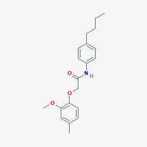 molecular formula C20H25NO3 B11962638 N-(4-butylphenyl)-2-(2-methoxy-4-methylphenoxy)acetamide CAS No. 853331-96-1