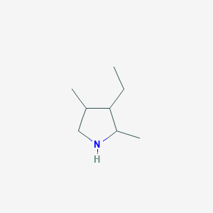 molecular formula C8H17N B11962641 3-Ethyl-2,4-dimethylpyrrolidine CAS No. 5666-10-4