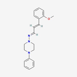 molecular formula C20H23N3O B11962708 N-(3-(2-Methoxyphenyl)-2-propenylidene)-4-phenyl-1-piperazinamine 