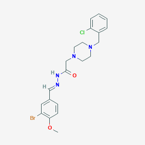 molecular formula C21H24BrClN4O2 B11962715 N'-[(E)-(3-bromo-4-methoxyphenyl)methylidene]-2-[4-(2-chlorobenzyl)piperazin-1-yl]acetohydrazide 