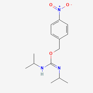 molecular formula C14H21N3O3 B1196284 Carbamimidic acid, N,N'-bis(1-methylethyl)-, (4-nitrophenyl)methyl ester CAS No. 2978-11-2