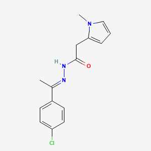 molecular formula C15H16ClN3O B11962956 N'-(1-(4-Chlorophenyl)ethylidene)-2-(1-methyl-1H-pyrrol-2-YL)acetohydrazide 