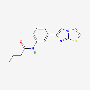 N-[3-(6-imidazo[2,1-b]thiazolyl)phenyl]butanamide