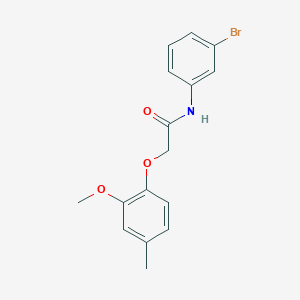 molecular formula C16H16BrNO3 B11963127 N-(3-bromophenyl)-2-(2-methoxy-4-methylphenoxy)acetamide CAS No. 853332-16-8