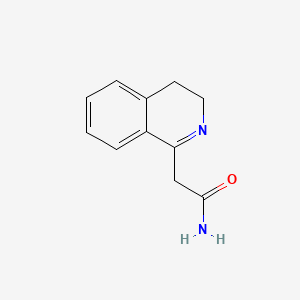 molecular formula C11H12N2O B1196322 3,4-Dihydro-1-isoquinolineacetamide CAS No. 19622-86-7
