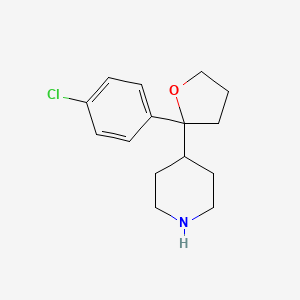 4-[2-(4-Chlorophenyl)oxolan-2-yl]piperidine