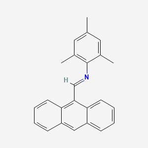molecular formula C24H21N B11963384 N-(9-anthracenylmethylene)-2,4,6-trimethylaniline CAS No. 16490-63-4