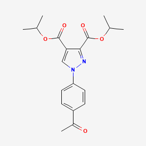 molecular formula C19H22N2O5 B11963422 Diisopropyl 1-(4-acetylphenyl)-1H-pyrazole-3,4-dicarboxylate CAS No. 853407-27-9