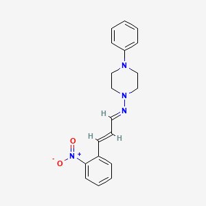 molecular formula C19H20N4O2 B11963436 N-(3-(2-Nitrophenyl)-2-propenylidene)-4-phenyl-1-piperazinamine 