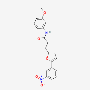 molecular formula C20H18N2O5 B11963454 N-(3-Methoxyphenyl)-3-(5-(3-nitrophenyl)furan-2-yl)propanamide CAS No. 853329-71-2