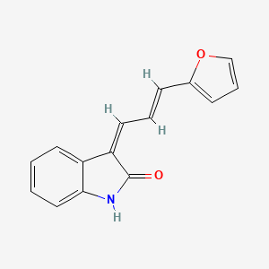 molecular formula C15H11NO2 B11963517 3-(3-(Furan-2-yl)allylidene)indolin-2-one 