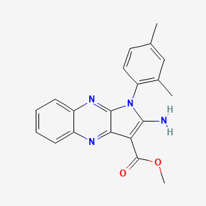 molecular formula C20H18N4O2 B11963520 Methyl 2-amino-1-(2,4-dimethylphenyl)-1H-pyrrolo(2,3-B)quinoxaline-3-carboxylate 