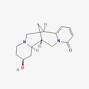 molecular formula C15H20N2O2 B1196354 (1R,9R,10R,12R)-12-hydroxy-7,15-diazatetracyclo[7.7.1.02,7.010,15]heptadeca-2,4-dien-6-one CAS No. 732-50-3