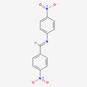 molecular formula C13H9N3O4 B11963643 N,1-bis(4-nitrophenyl)methanimine CAS No. 10480-05-4