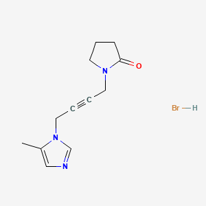 molecular formula C12H16BrN3O B1196371 1-(4-(5-Methyl-1H-imidazol-1-yl)-2-butynyl)-2-pyrrolidinone hydrobromide CAS No. 129057-55-2