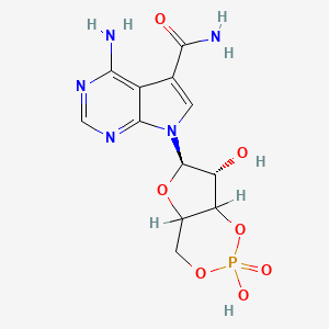 4-amino-7-[(6R,7R)-2,7-dihydroxy-2-oxo-4a,6,7,7a-tetrahydro-4H-furo[3,2-d][1,3,2]dioxaphosphinin-6-yl]pyrrolo[2,3-d]pyrimidine-5-carboxamide