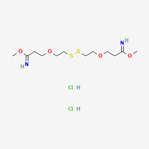 molecular formula C12H26Cl2N2O4S2 B1196377 Dimethyl-3,3'-(dithiahexamethylenedioxy)dipropionimidate CAS No. 59759-98-7