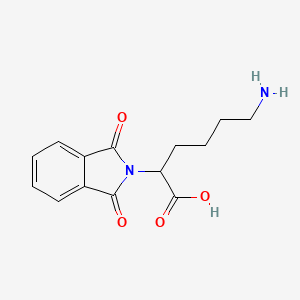 molecular formula C14H16N2O4 B1196379 6-Amino-2-(1,3-dioxoisoindol-2-yl)hexanoic acid CAS No. 66653-54-1