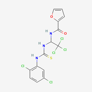 molecular formula C14H10Cl5N3O2S B11963817 N-[2,2,2-Trichloro-1-({[(2,5-dichlorophenyl)amino]carbonothioyl}amino)ethyl]-2-furamide 