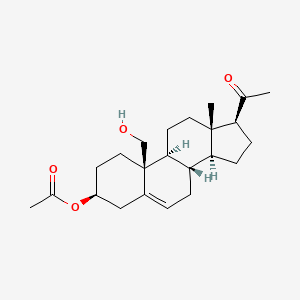 molecular formula C23H34O4 B1196385 19-Hydroxypregnenolone 3-acetate CAS No. 26360-40-7