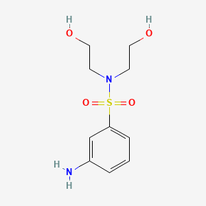 molecular formula C10H16N2O4S B11963850 3-Amino-n,n-bis(2-hydroxyethyl)benzenesulfonamide CAS No. 6374-97-6
