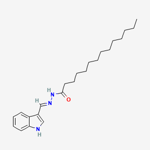 molecular formula C23H35N3O B11963864 N'-(1H-Indol-3-ylmethylene)tetradecanohydrazide CAS No. 881403-25-4