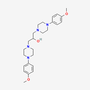 molecular formula C25H36N4O3 B1196387 1,3-Bis[4-(p-methoxyphenyl)-1-piperazinyl ]-2-propanol CAS No. 34244-69-4