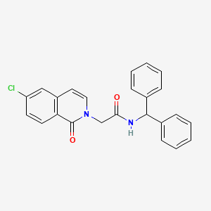 molecular formula C24H19ClN2O2 B11963882 N-benzhydryl-2-(6-chloro-1-oxo-2(1H)-isoquinolinyl)acetamide CAS No. 853319-83-2