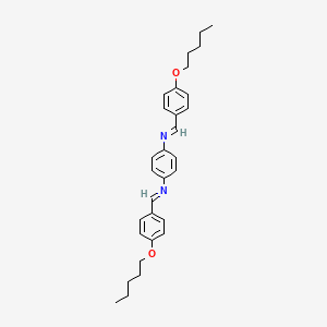 molecular formula C30H36N2O2 B11964029 N,N'-Bis(4-pentyloxybenzylidene)-1,4-phenylenediamine CAS No. 24678-99-7