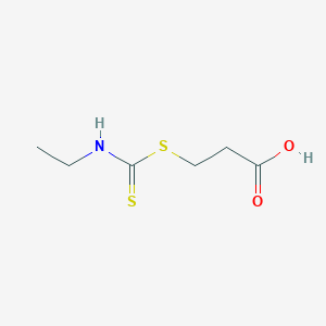 molecular formula C6H11NO2S2 B11964131 3-[(Ethylcarbamothioyl)sulfanyl]propanoic acid CAS No. 7629-48-3