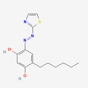 molecular formula C15H19N3O2S B11964134 6-Hexyl-4-(2-thiazolylazo)resorcinol CAS No. 14383-66-5