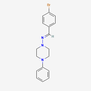 molecular formula C17H18BrN3 B11964155 N-(4-Bromobenzylidene)-4-phenyl-1-piperazinamine 