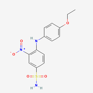 molecular formula C14H15N3O5S B11964159 Benzenesulfonamide, 4-[(4-ethoxyphenyl)amino]-3-nitro- CAS No. 61902-15-6