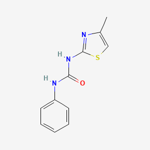 molecular formula C11H11N3OS B11964214 3-(4-Methyl-1,3-thiazol-2-yl)-1-phenylurea 