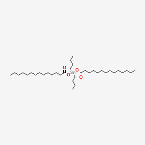 molecular formula C36H72O4Sn B11964246 Stannane, bis(tetradecanoyloxy)dibutyl- CAS No. 28660-67-5