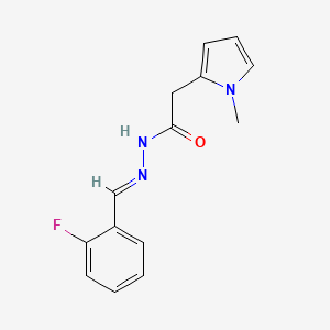 molecular formula C14H14FN3O B11964299 N'-(2-Fluorobenzylidene)-2-(1-methyl-1H-pyrrol-2-YL)acetohydrazide 