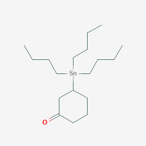 molecular formula C18H36OSn B11964311 Cyclohexanone, 3-(tributylstannyl)- CAS No. 63831-51-6