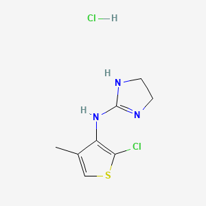 molecular formula C8H11Cl2N3S B1196440 Tiamenidine hydrochloride CAS No. 51274-83-0